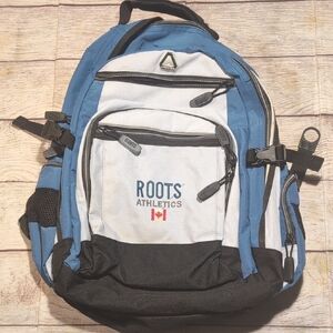Roots Athletics Gray Blue & Black Backpack